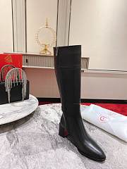 Christian Louboutin Lock Botta Leather Knee High Boots 7cm - 5