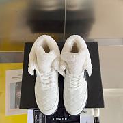 Chanel White Shearling Sneaker - 5