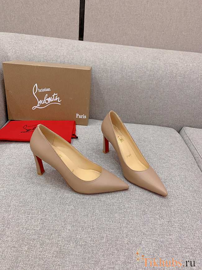 Christian Louboutin Condora Beige Leather Pumps 10cm - 1