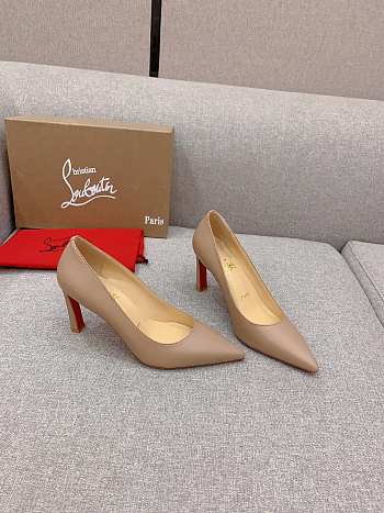 Christian Louboutin Condora Beige Leather Pumps 10cm