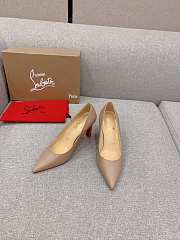 Christian Louboutin Condora Beige Leather Pumps 10cm - 3