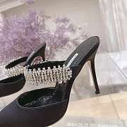 Manolo Blahnik Lutara 90 Embellished Black Mules 9cm - 5