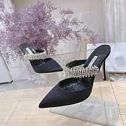 Manolo Blahnik Lutara 90 Embellished Black Mules 9cm - 3