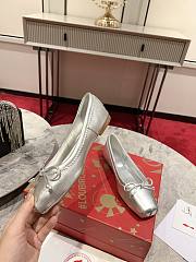 Christian Louboutin Silver Ballet Flat - 3