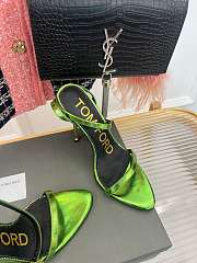 Tom Ford Padlock Green Patent Sandals Heels 10.5cm - 4