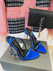 Tom Ford Padlock Blue Sandals Heels 10.5cm - 1