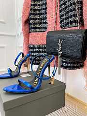 Tom Ford Padlock Blue Sandals Heels 10.5cm - 4