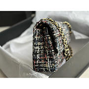 Chanel Flap Tweed CC Shoulder Bag Black And Multi 25cm - 4