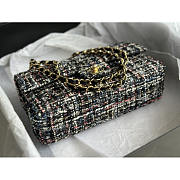 Chanel Flap Tweed CC Shoulder Bag Black And Multi 25cm - 3