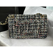 Chanel Flap Tweed CC Shoulder Bag Black And Multi 25cm - 2