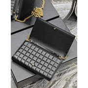 YSL Lambskin Cassande Chain Wallet Black 23x14x3cm - 6