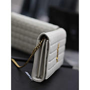 YSL Lambskin Cassande Chain Wallet White 23x14x3cm - 4