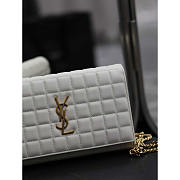 YSL Lambskin Cassande Chain Wallet White 23x14x3cm - 2