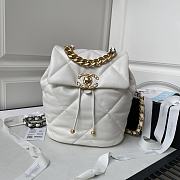 Chanel 19 Backpack White 26x22x16cm - 1