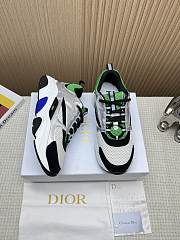 Dior B22 Green Silver Sneaker - 4