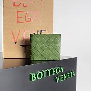 Bottega Veneta Intrecciato Leather Billfold Wallet Green 11x9.5x1cm - 1