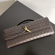 Bottega Veneta Long Clutch Andiamo With Handle Brown 31x13x3cm - 4