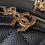 Chanel Backpack Mini Black Caviar Gold 18x13x9cm - 6