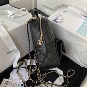 Chanel Backpack Mini Black Caviar Gold 18x13x9cm - 4