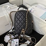 Chanel Backpack Mini Black Caviar Gold 18x13x9cm - 3