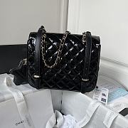 Chanel Backpack Star Coin Purse Black Patent 22.5 × 22.5 × 6 cm - 5