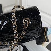 Chanel Backpack Star Coin Purse Black Patent 22.5 × 22.5 × 6 cm - 3