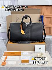 Louis Vuitton LV Keepall 50 Bandoulière Taiga Black 50 x 29 x 23 cm - 1