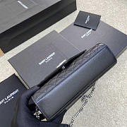 YSL Small Envelope Bag Black Silver 21 × 13 × 6 cm - 6