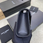 YSL Small Envelope Bag Black Silver 21 × 13 × 6 cm - 5
