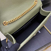 YSL Small Envelope Bag Green Gold 21 × 13 × 6 cm - 5