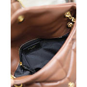 YSL Loulou Puffer In Lambskin Dark Brown 29x17x11cm - 6