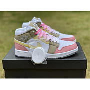 Air Jordan 1 Mid GS Pastel Grind Vivid/Grind Sneaker - 1