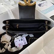 Chanel Handbag Lambskin Gold Black 26.5x16.5x5cm - 3