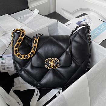 Chanel 19 Hobo Bag Black 25x20x7cm