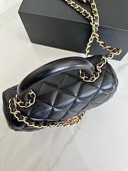 Chanel Small Bag With Handle Black Lambskin 20.5x11.5x5.5cm - 4