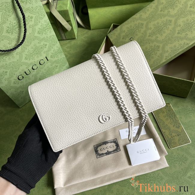 Gucci GG Marmont Chain Wallet White 20x12.5x4cm - 1