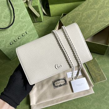 Gucci GG Marmont Chain Wallet White 20x12.5x4cm