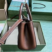 Gucci Jackie 1961 Small Tote Bag Brown 24x15x11cm - 5