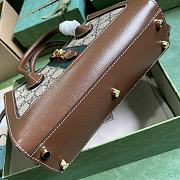 Gucci Jackie 1961 Small Tote Bag Brown 24x15x11cm - 4