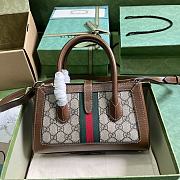 Gucci Jackie 1961 Small Tote Bag Brown 24x15x11cm - 2
