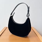 Celine Ava Bag Triomphe Velvet Strass Black 24.5x17x9cm - 5