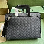 Gucci Briefcase With Interlocking G Black 40x29.5x11cm - 2