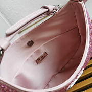 Prada Cleo Satin Bag With Crystals Pink 22x18.5x4.5cm - 5