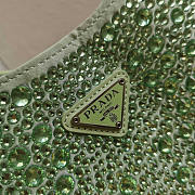 Prada Cleo Satin Bag With Green Crystals 22x18.5x4.5cm - 4