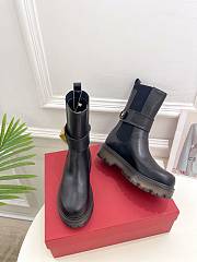 Valentino Garavani Black One Stud Beatle Leather Boots - 5