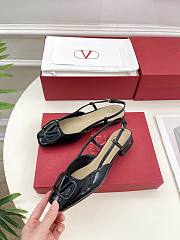 Valentino Garavani Roman Stud Black Flat - 3