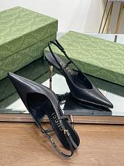 Gucci Slingback Heeled Pump Black 8.5cm - 3