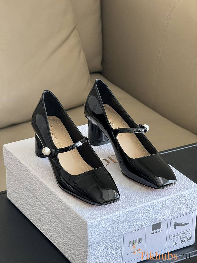 Dior Jolie Pump Black Patent Calfskin 5cm - 1