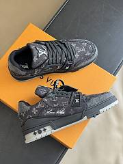 Louis Vuitton LV Trainer Black Denim Sneaker - 2