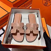 Hermes Oran Beige Slipper - 1